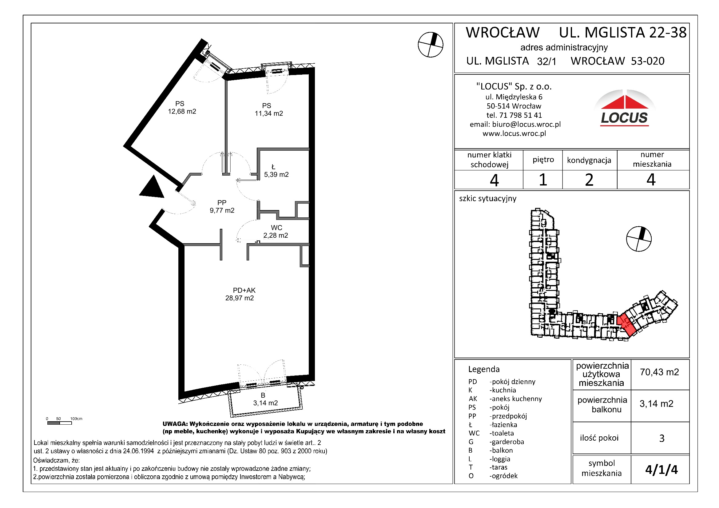 Ul. Mglista, Wrocław – Mieszkanie 4/1/4