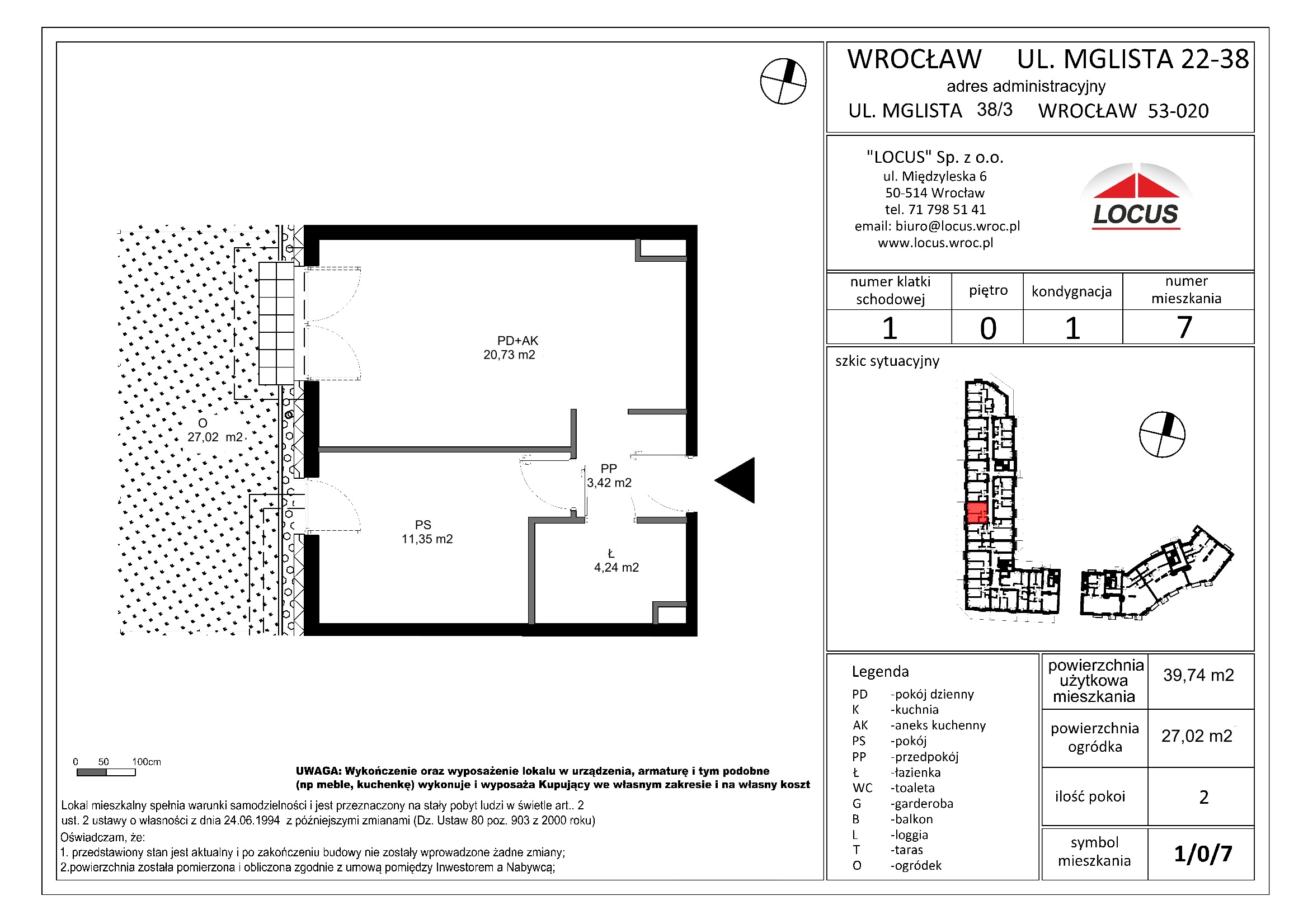 Ul. Mglista, Wrocław – Mieszkanie 1/0/7