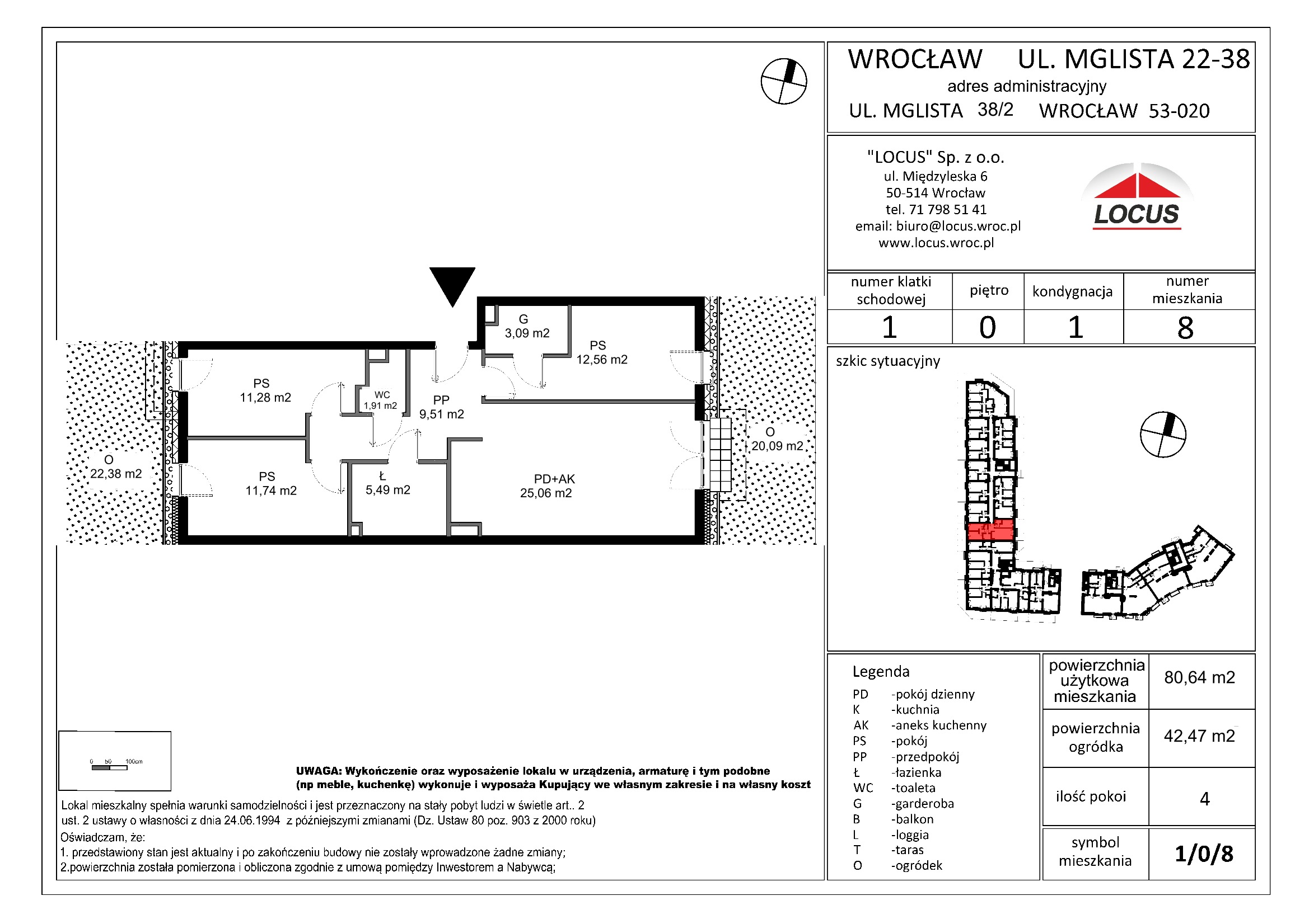 Ul. Mglista, Wrocław – Mieszkanie 1/0/8