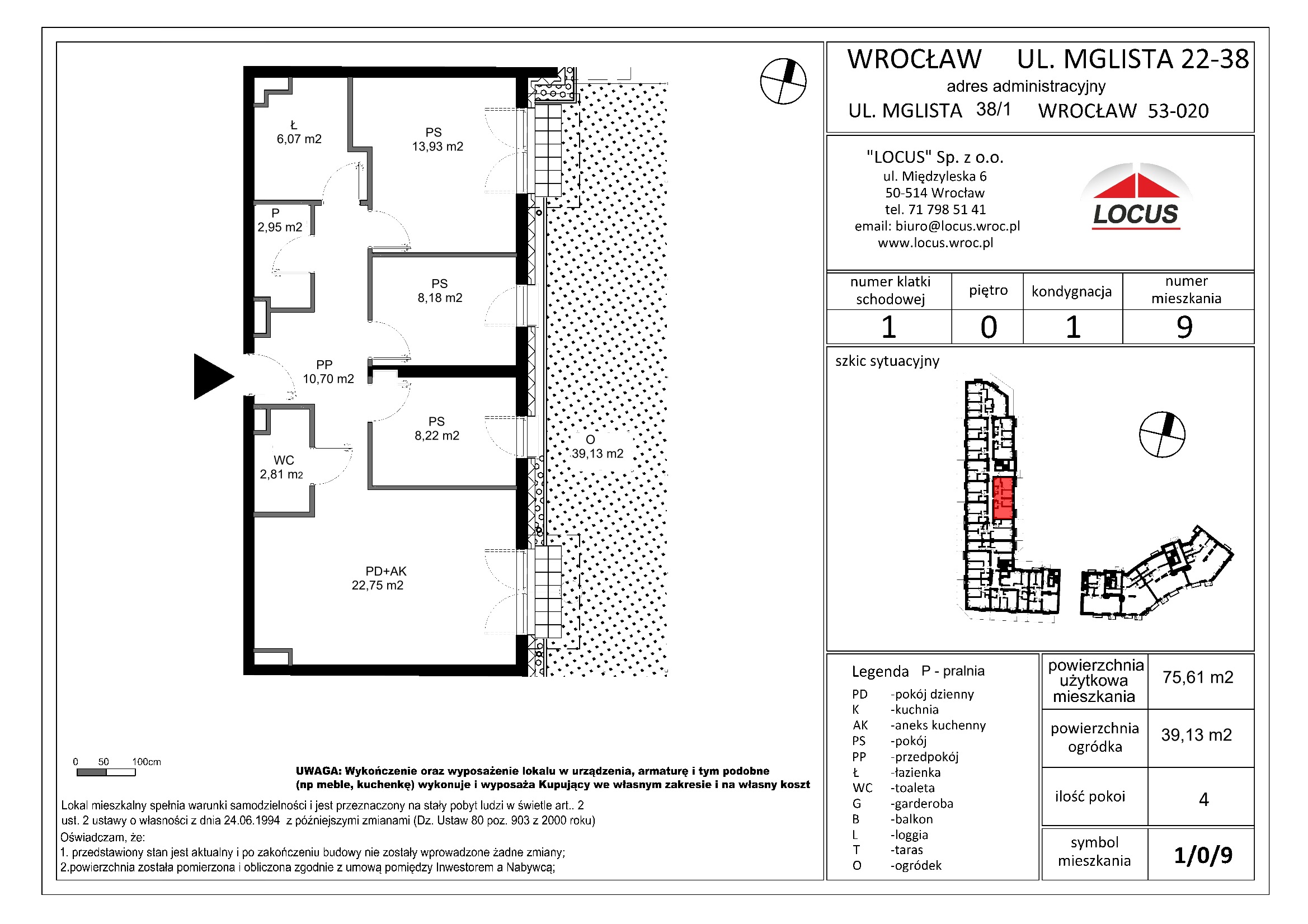 Ul. Mglista, Wrocław – Mieszkanie 1/0/9